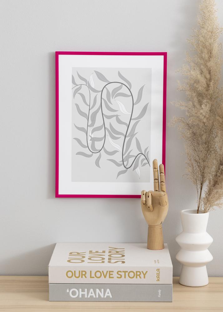Ram med passepartou Frame New Lifestyle Dark Pink 70x100 cm - Picture Mount White 24x36 inches
