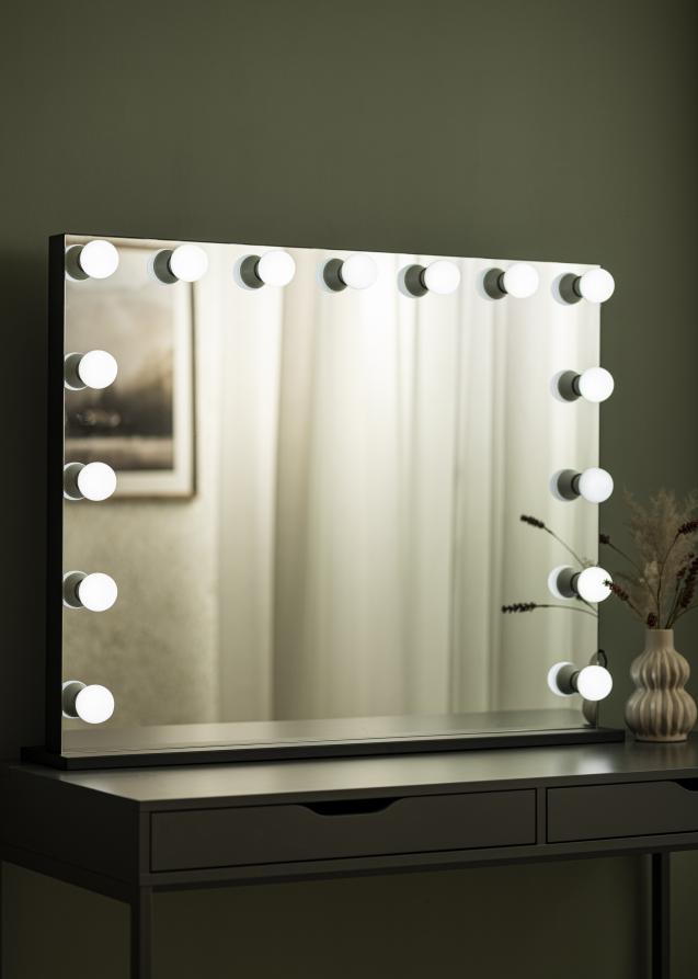 KAILA KAILA Make-up Mirror Hollywood Edge 15 E27 Black 100x80 cm