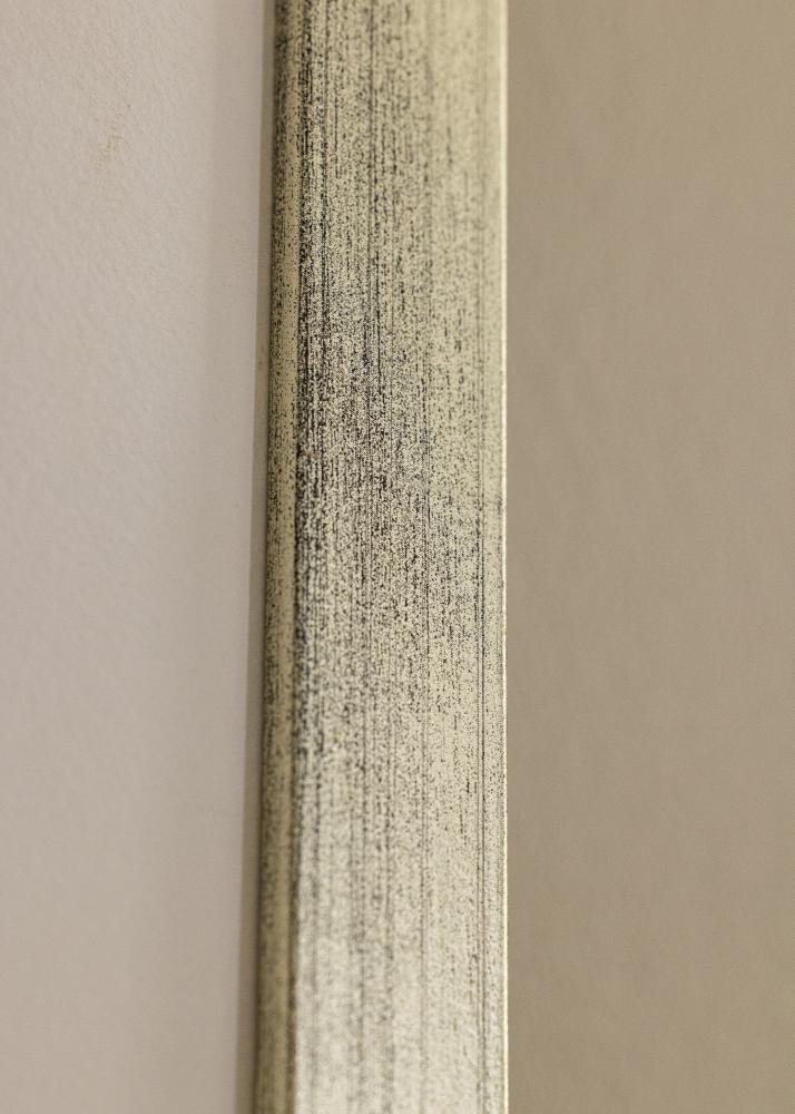 Ram med passepartou Frame Stilren Silver 13x18 cm - Picture Mount White 9x13 cm