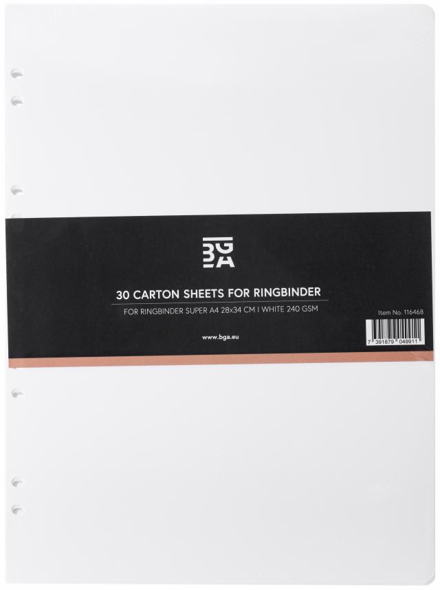 BGA BGA Album Sheets SA4 - 30 White sheets