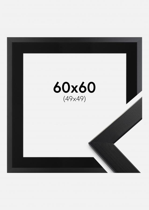 Ram med passepartou Frame Trendline Black 60x60 cm - Picture Mount Black 50x50 cm