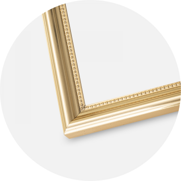Ram med passepartou Frame Gala Gold 40x50 cm - Picture Mount White 29.7x42 cm (A3)