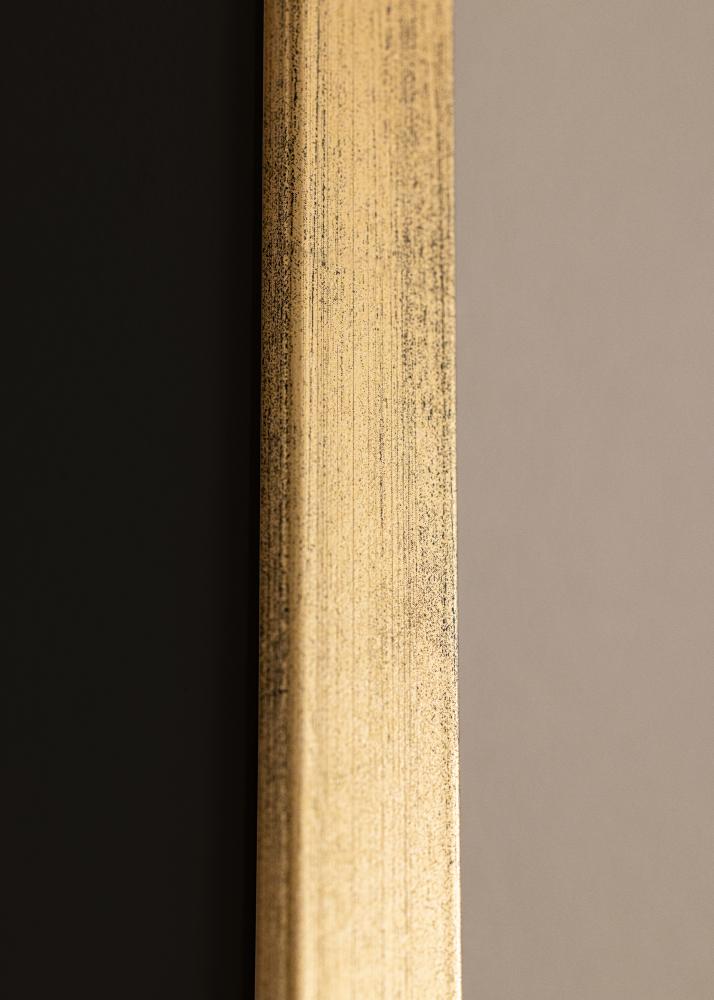 Ram med passepartou Frame Stilren Gold 15x20 cm - Picture Mount Black 10x15 cm