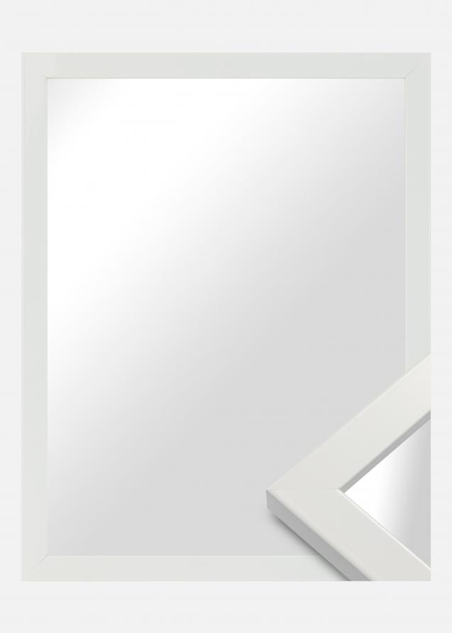 Spegelverkstad Mirror White Wood Glossy - Custom Size