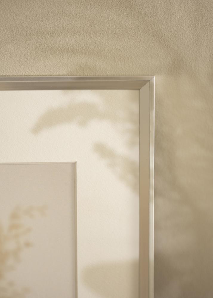 Ram med passepartou Frame Desire Silver 40x50 cm - Picture Mount White 27.5x37 cm