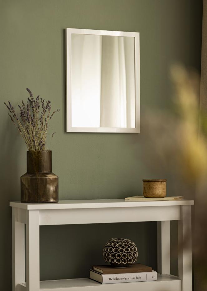 Ramverkstad Mirror White Wood Glossy - Custom Size