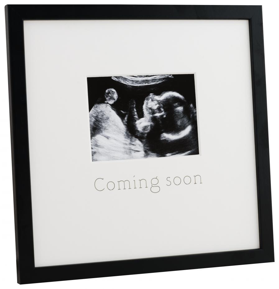 Egen tillverkning - Passepartouter Frame for ultrasound image - Coming soon - White - 20x20 cm