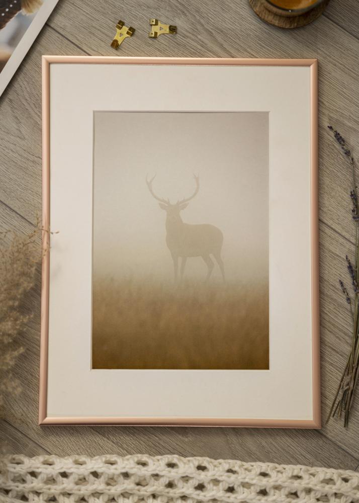 Ram med passepartou Frame Scandi Rose Gold 70x100 cm - Picture Mount White 24x36 inches