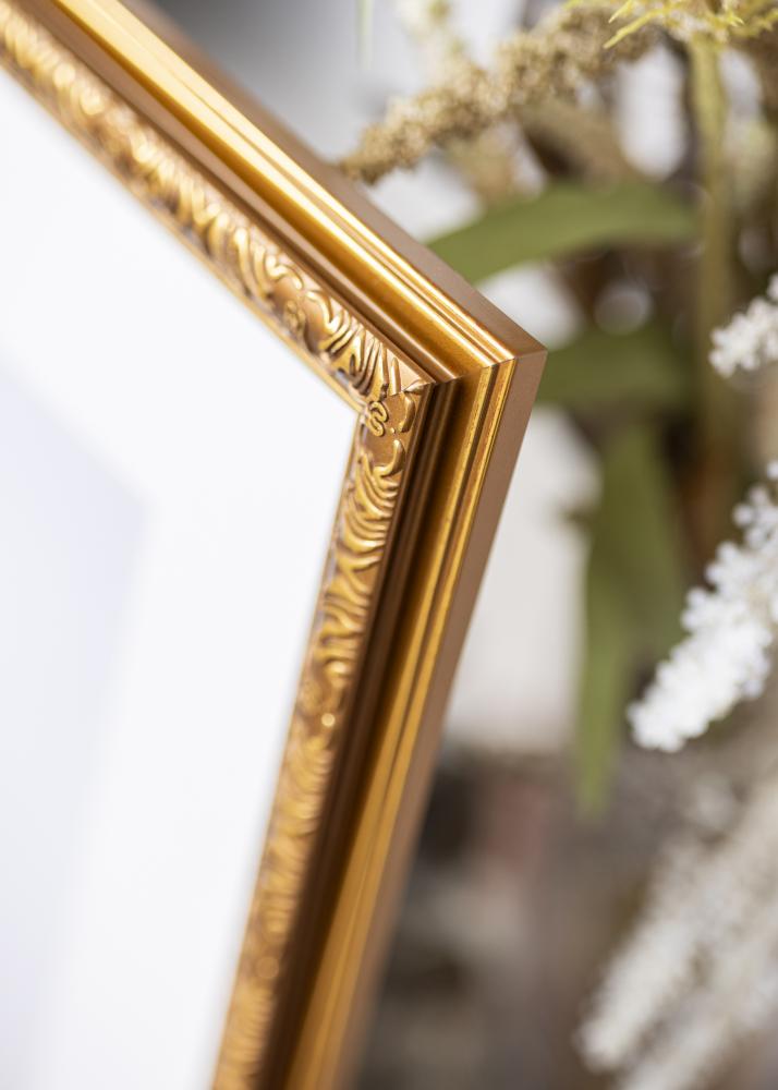 BGA Frame Swirl Acrylic Glass Gold 50x70 cm