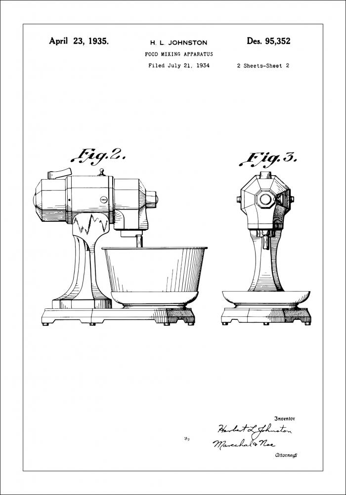 Bildverkstad Patent drawing - Mixer II Poster