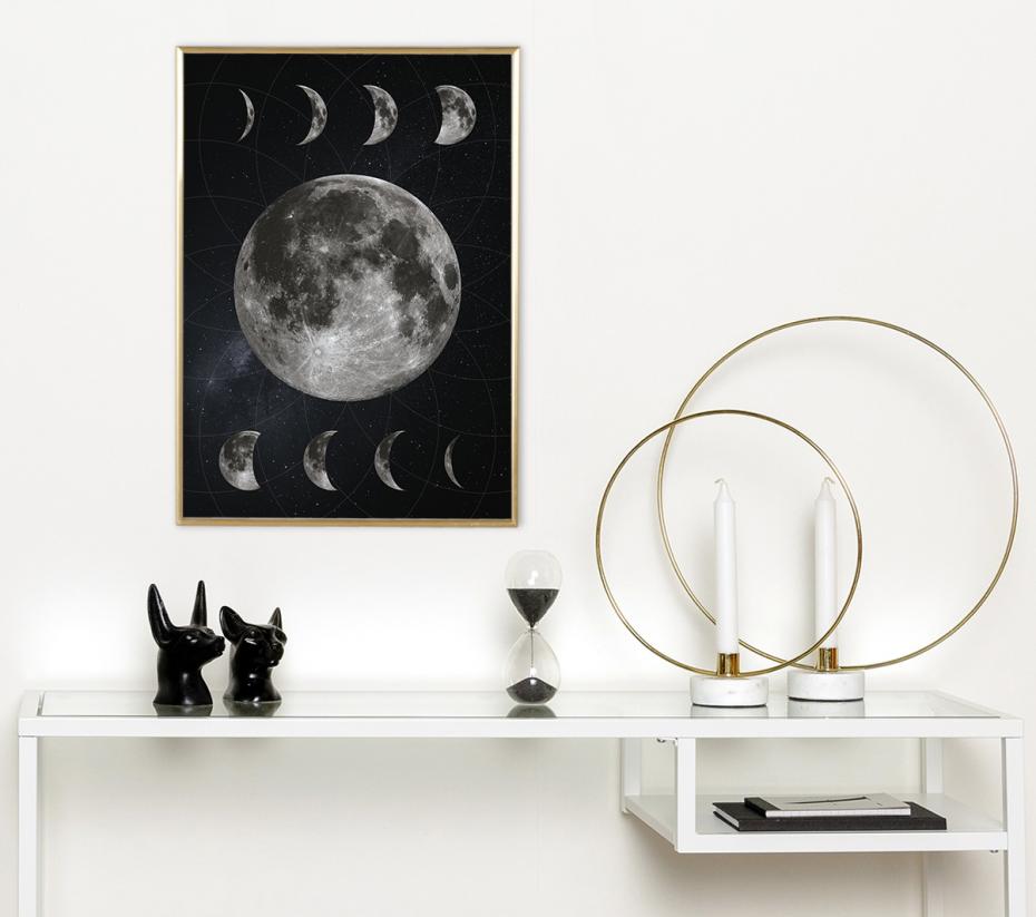 Bildverkstad Moon Phases Poster