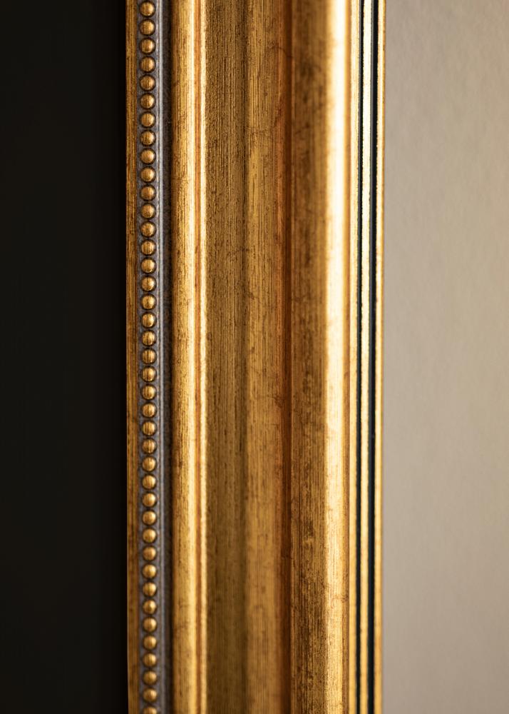Ram med passepartou Frame Rokoko Gold 50x70 cm - Picture Mount Black 40x60 cm