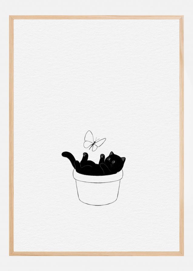 Bildverkstad Cute Black Cat Poster