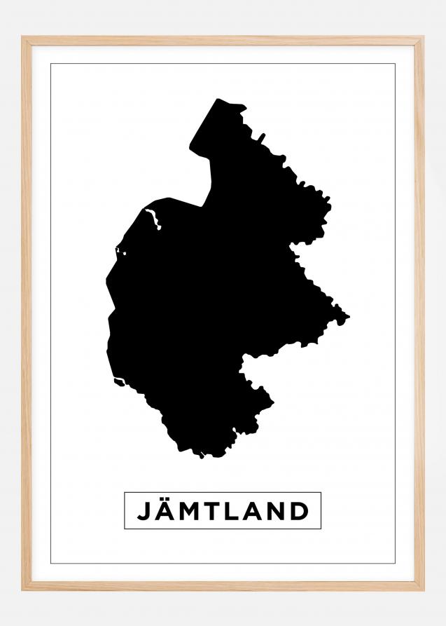 Bildverkstad Map - Jämtland - White Poster