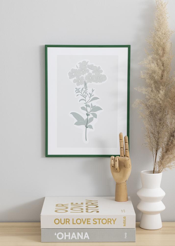 Ram med passepartou Frame New Lifestyle Moss Green 30x40 cm - Picture Mount White 18x27 cm