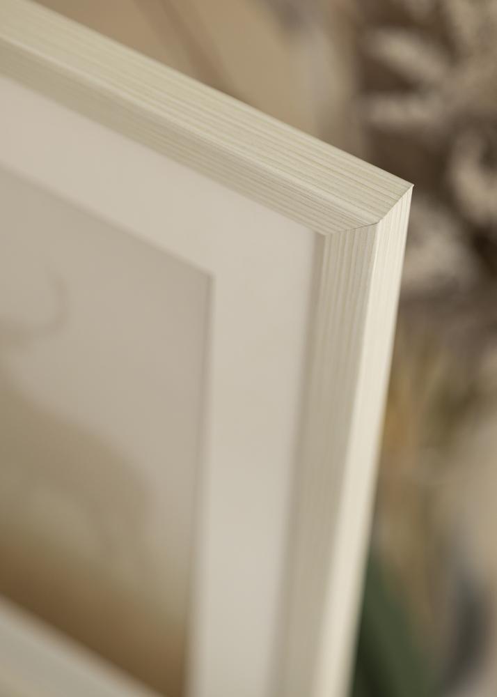 Ram med passepartou Frame Fiorito White 40x50 cm - Picture Mount White 29,7x42 cm (A3)