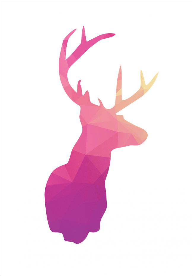 Bildverkstad Deer - Pink Poster
