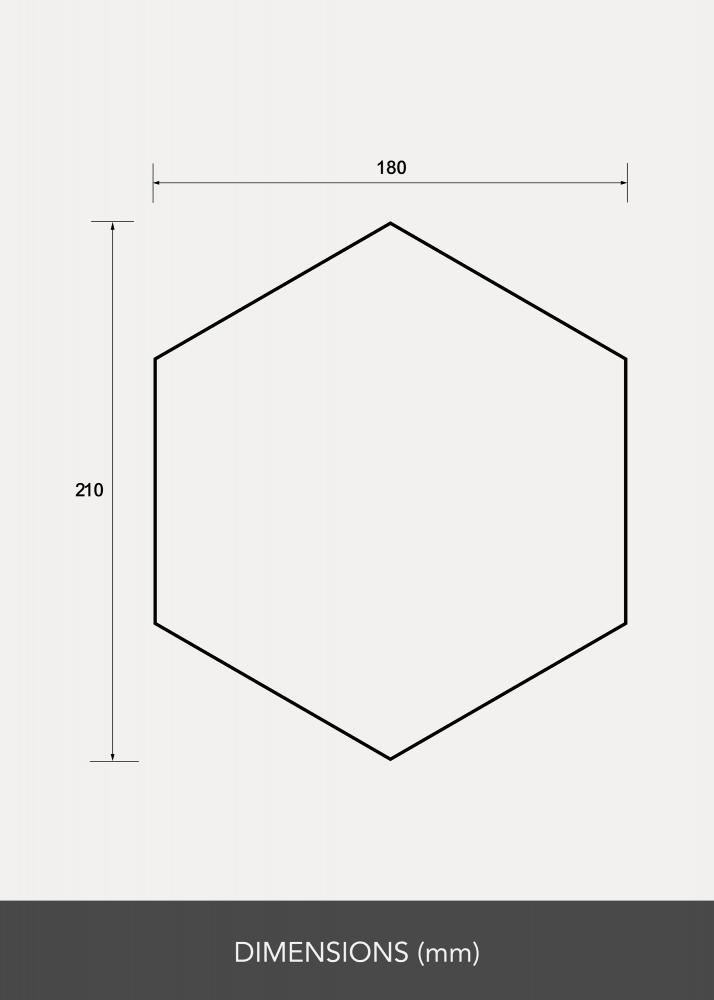 BGA Mirror Set Hexagon 18x21 cm - 5 St