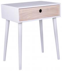 House Nordic Bedside table Parma 32x45 cm - White/Wood