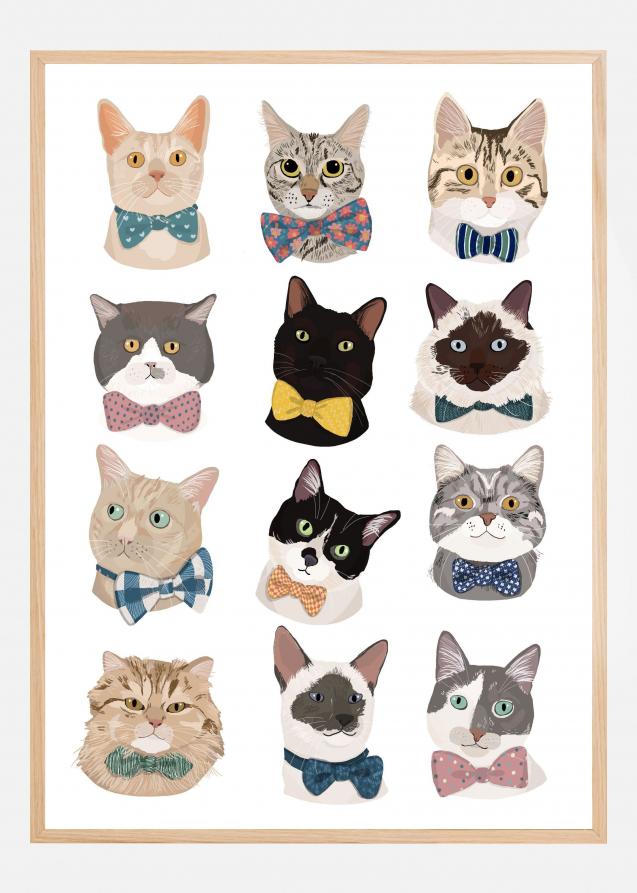 Bildverkstad Cats In Bow Tie Poster