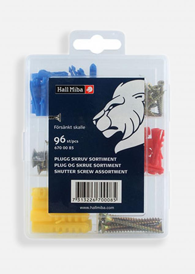 Hallmiba Assorted plug and screw fixings 5, 6, 8 mm