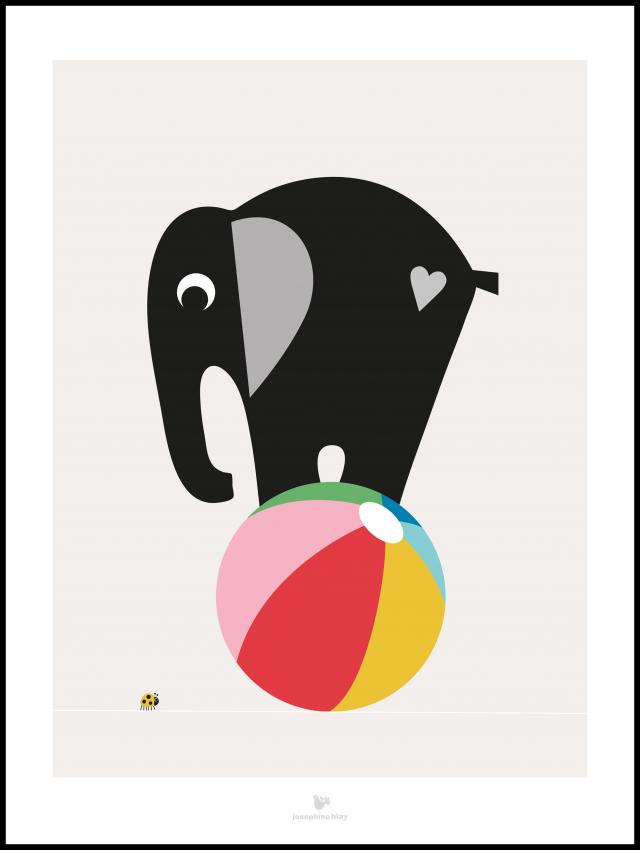 Bildverkstad Elephant grey Poster