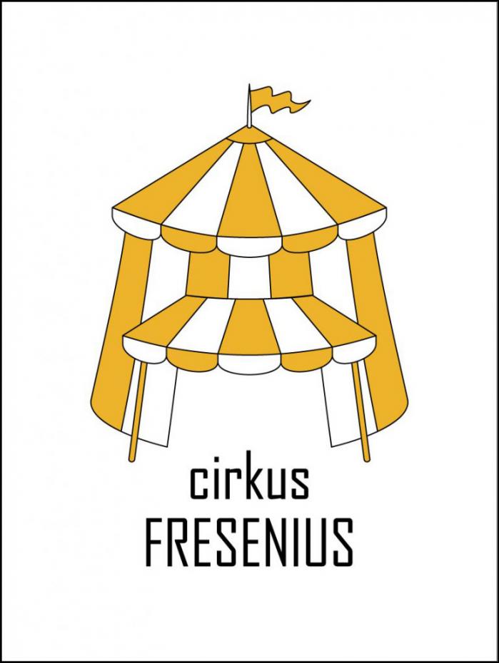 Personlig poster Circus Family Yellow