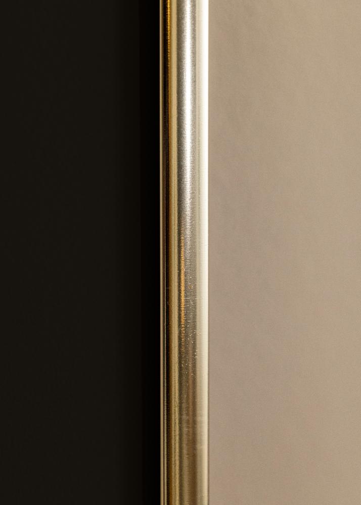 Ram med passepartou Frame Aluminium Shiny Gold 30x40 cm - Picture Mount Black 21x29.7 cm (A4)