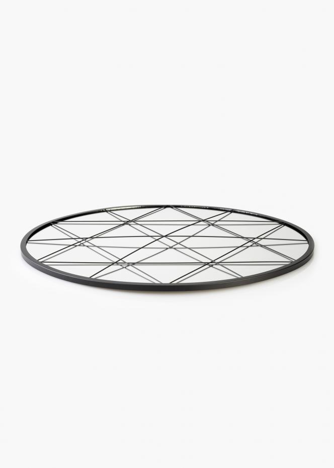 KAILA KAILA Round Mirror Triangles - Black 55 cm 