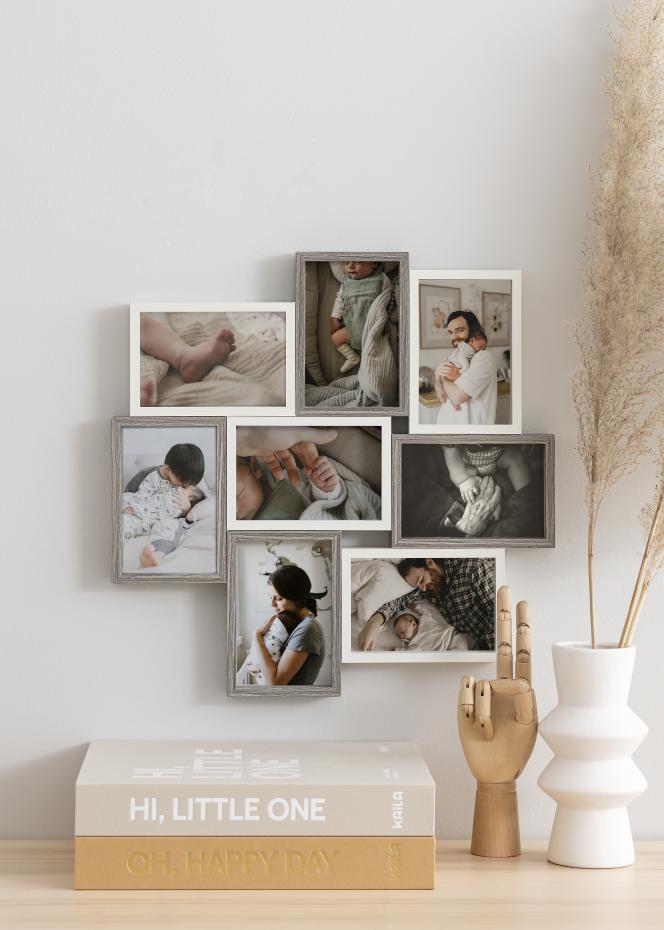 Walther Modern Living Collage Frame White/Grey - 8 Pictures