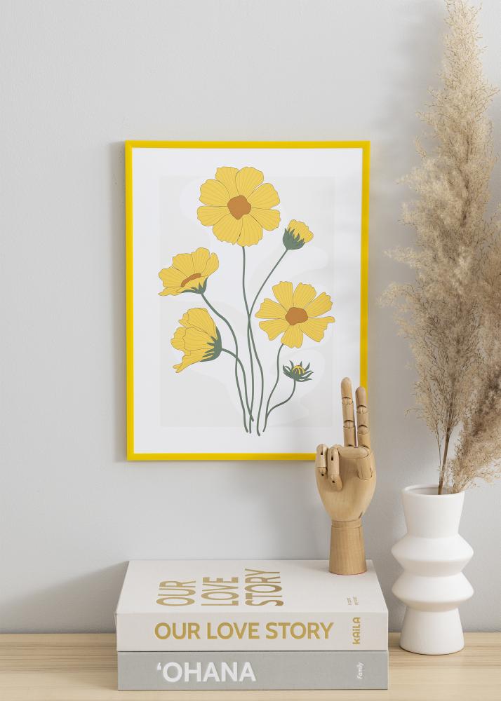 Ram med passepartou Frame New Lifestyle Yellow 50x70 cm - Picture Mount White 16x24 inches