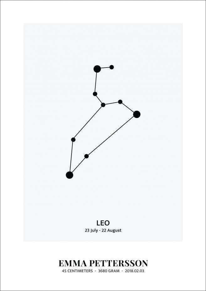 Personlig poster Leo - Star sign