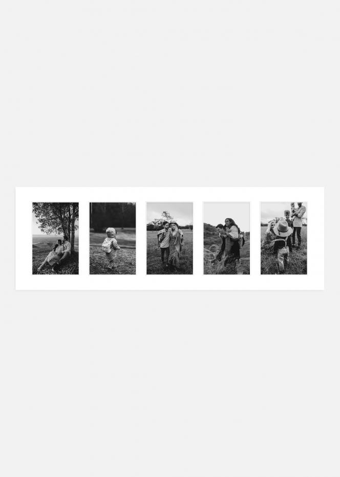 Galleri 1 Mount White 20x60 cm - Collage 5 Pictures (9x14 cm)