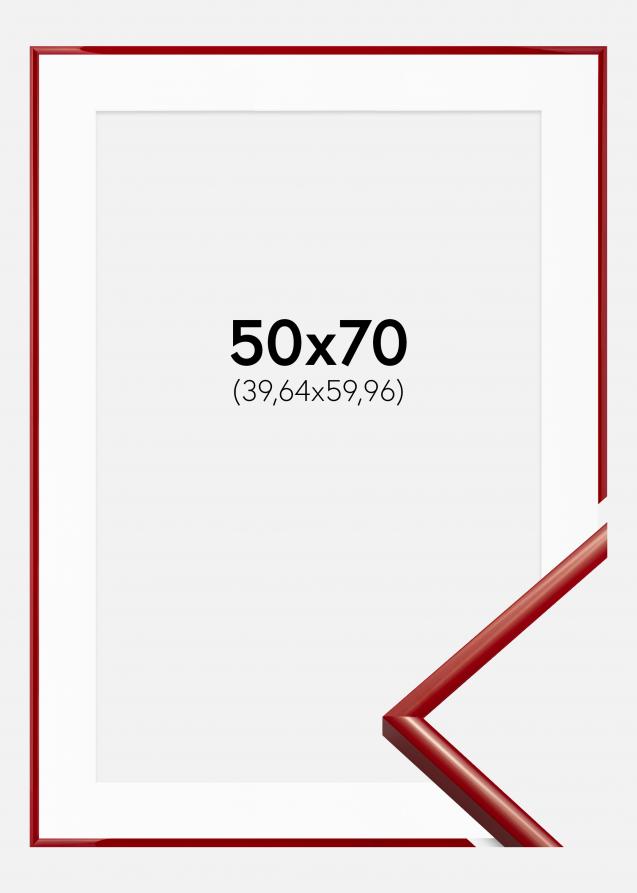 Ram med passepartou Frame New Lifestyle Medium Red 50x70 cm - Picture Mount White 16x24 inches