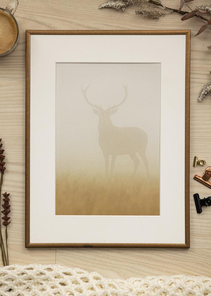 Ram med passepartou Frame New Lifestyle Bronze 50x70 cm - Picture Mount White 42x59,4 cm (A2)