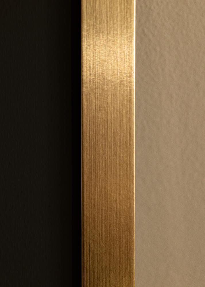 Ram med passepartou Frame Selection Gold 70x100 cm - Picture Mount Black 59.4x84 cm (A1)