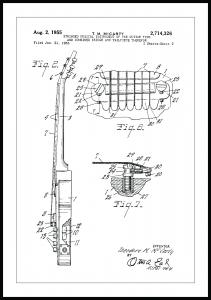 Bildverkstad Patent drawing - Electric guitar II Poster
