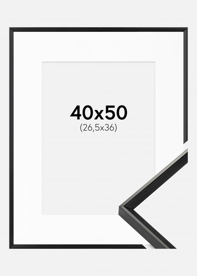 Ram med passepartou Frame Desire Black 40x50 cm - Picture Mount White 27,5x37 cm