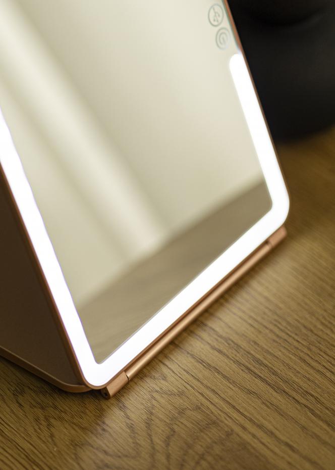 KAILA KAILA Makeup Mirror Travel LED Rechargeable Rose Gold 19x25 cm