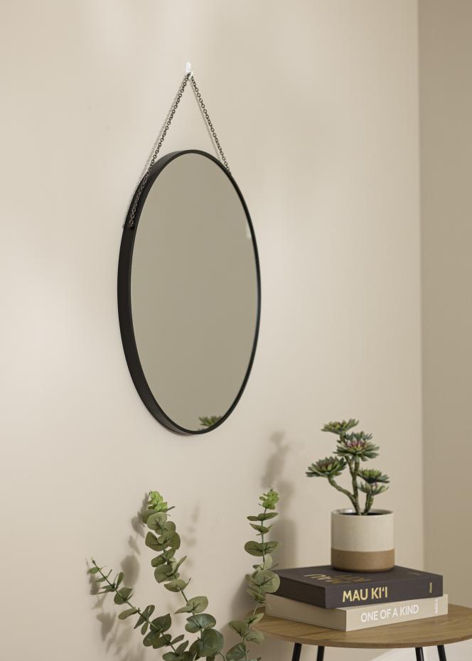 Artlink Round Mirror Modern Deep Black 61 cm 