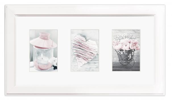 Estancia Collage frame Malm White - 3 Pictures (10x15 cm)