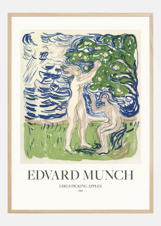 Bildverkstad Edvard Munch - Girls Picking Apples Poster