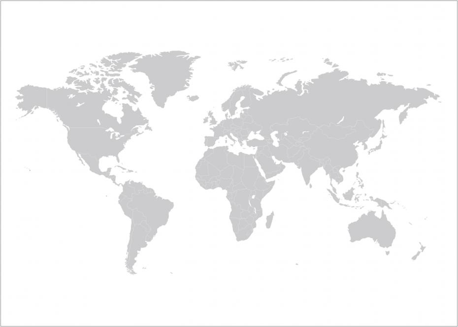 Bildverkstad World map - Grey Poster