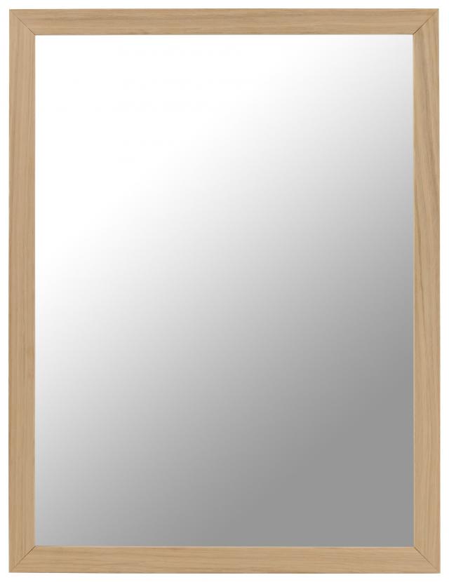 Spegelverkstad Mirror Birch ö - Oak untreated - Custom Size