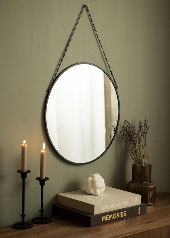 Artlink Round Mirror Modern Black 51 cm 