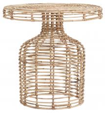 House Doctor Side Table Nature 46x46 cm - Rattan