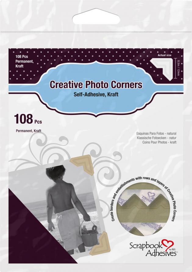 Focus 3L Creative Photo Corners Brown - 108 pack