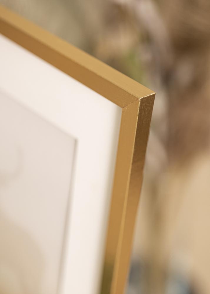 Ram med passepartou Frame Trendy Gold 20x30 cm - Picture Mount White 10x20 cm