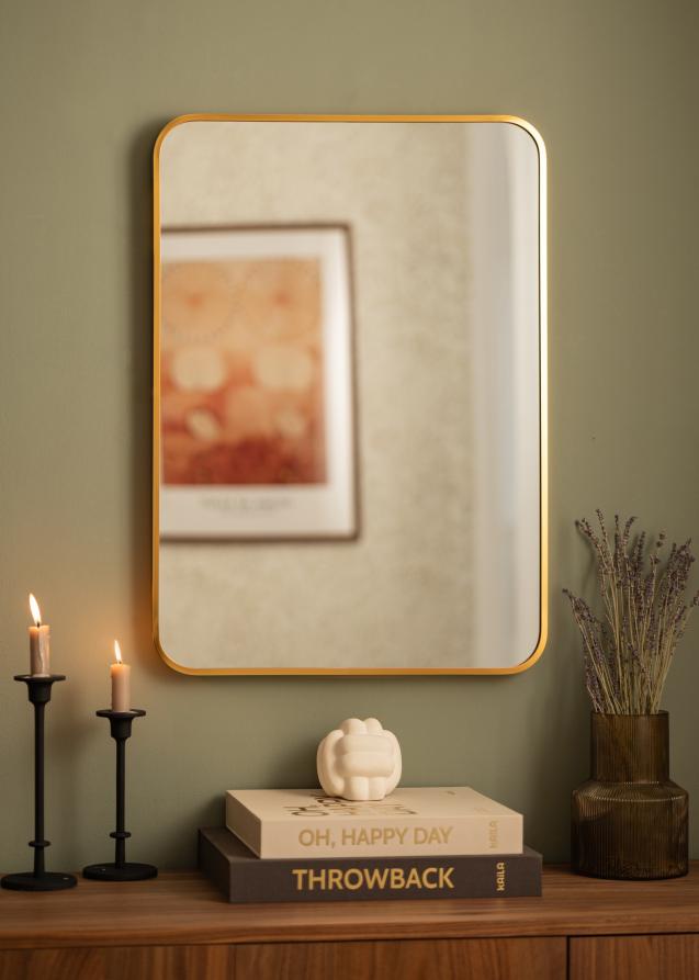 House Nordic Mirror Madrid Brass 50x70 cm