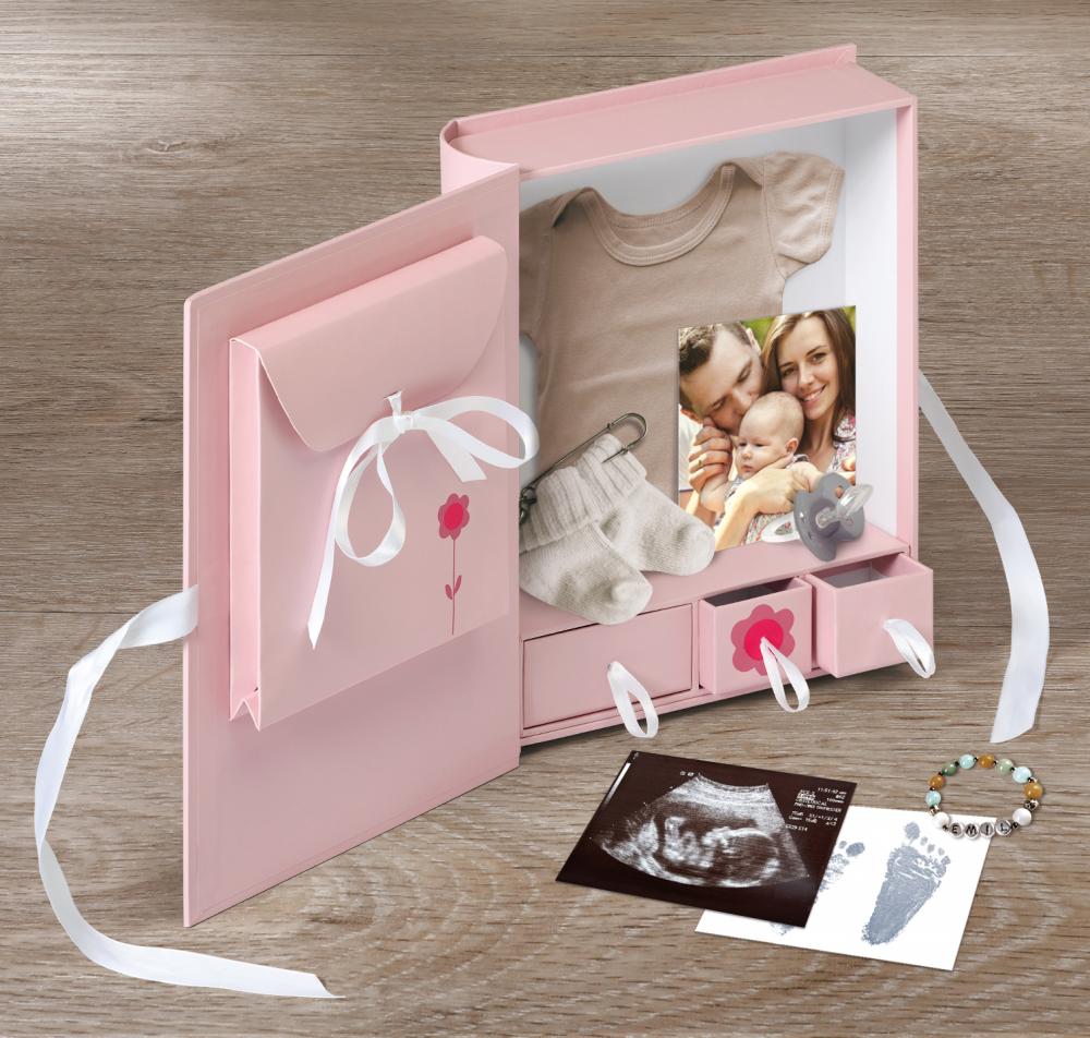 Walther Baby Animal Present box Pink 27x24 cm